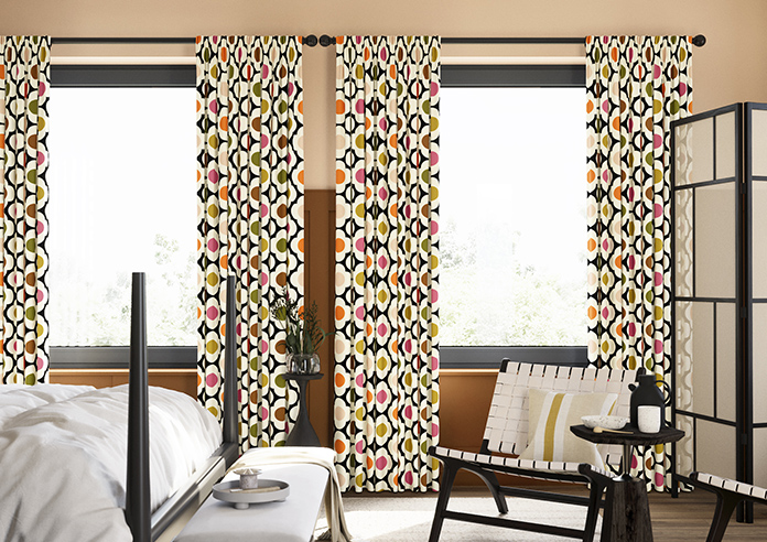 Orla Kiely Spot Flower, Red Multi - Made to Measure Curtains - Image 3